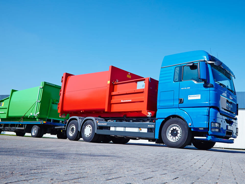 Containere cu auto-presare cu basculantă rulantă